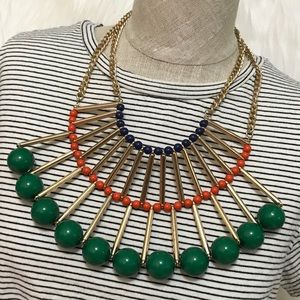 Gorgeous Bold Green & Gold Boutique Necklace